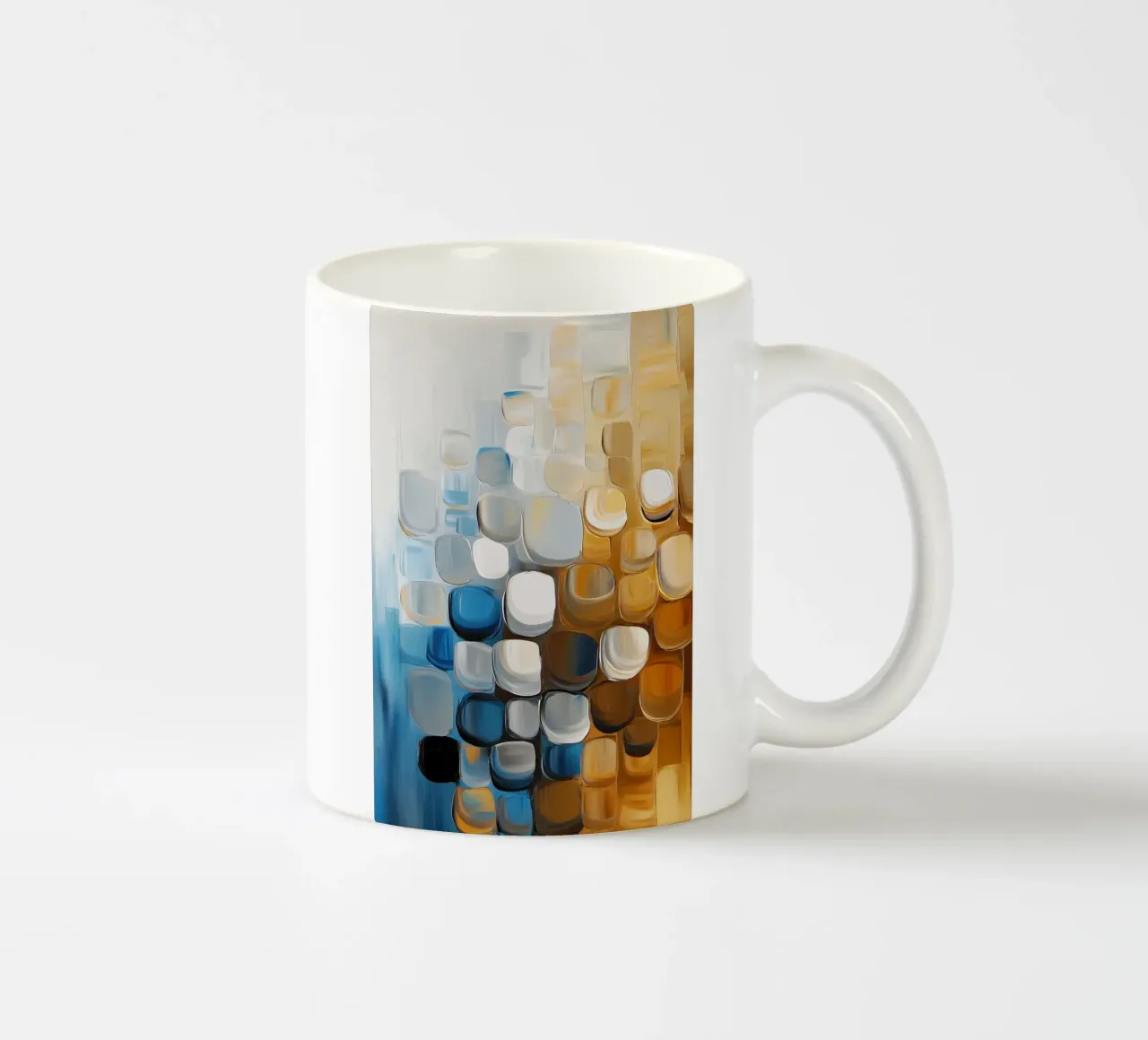 Astratto in blu e marrone tazza in ceramica da Imagine