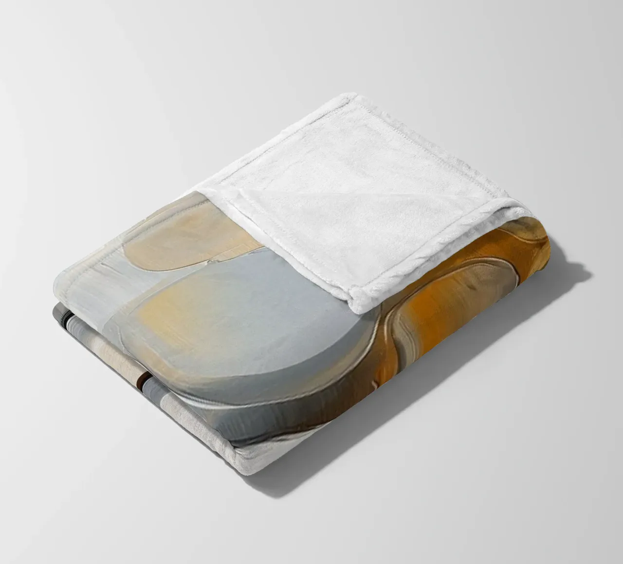 Astratto in blu e marrone coperta in pile da Imagine