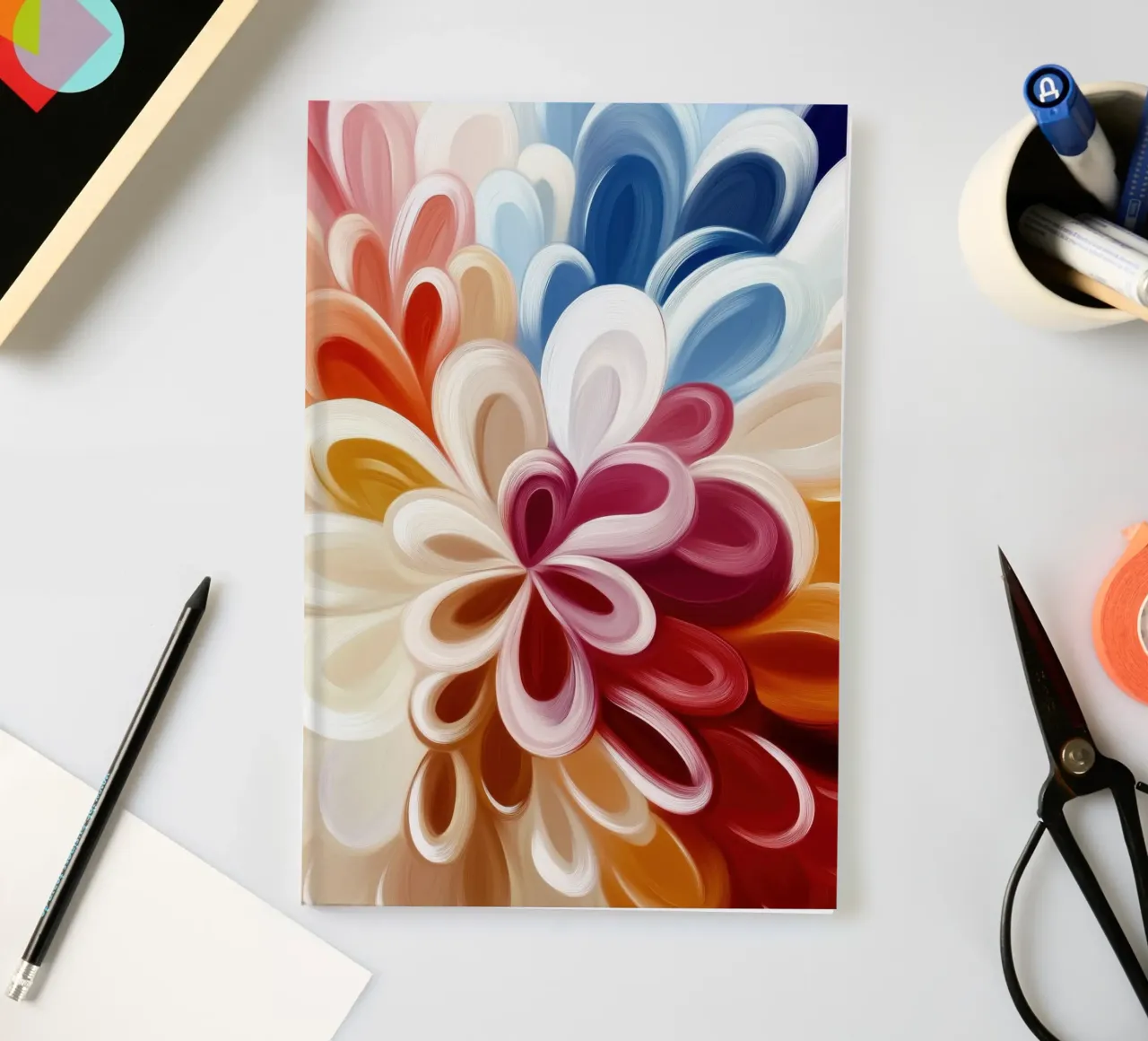 Abstract flower shapes notebook by Imagine
