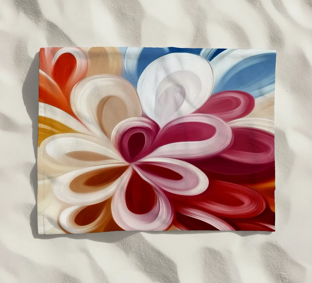 Forme astratte di fiori telo mare da Imagine