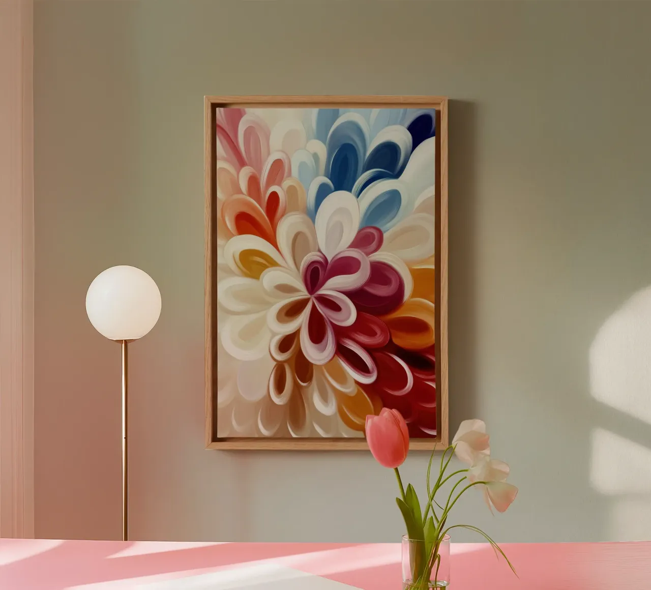 Formes abstraites de fleurs toile de Imagine
