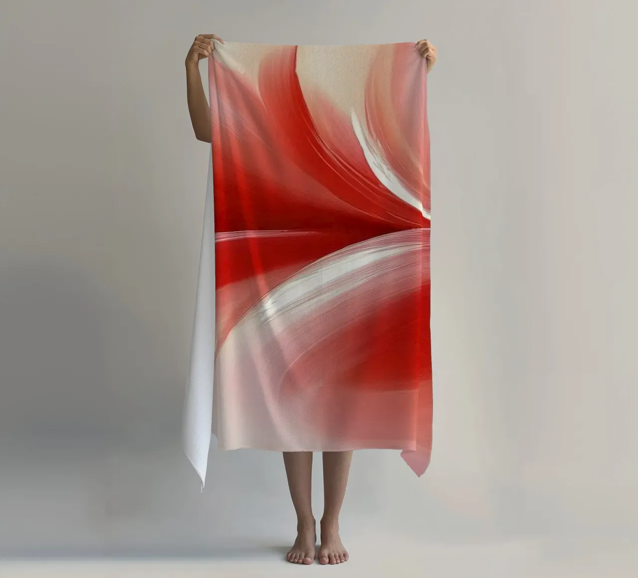 Fiore rosso telo mare da Imagine