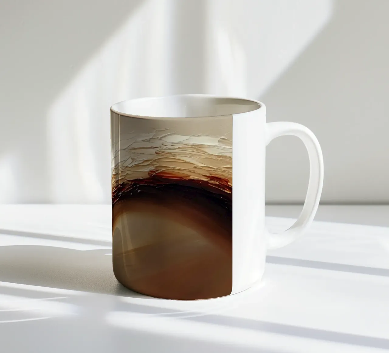 Abstract wave ceramic mug by Imagine