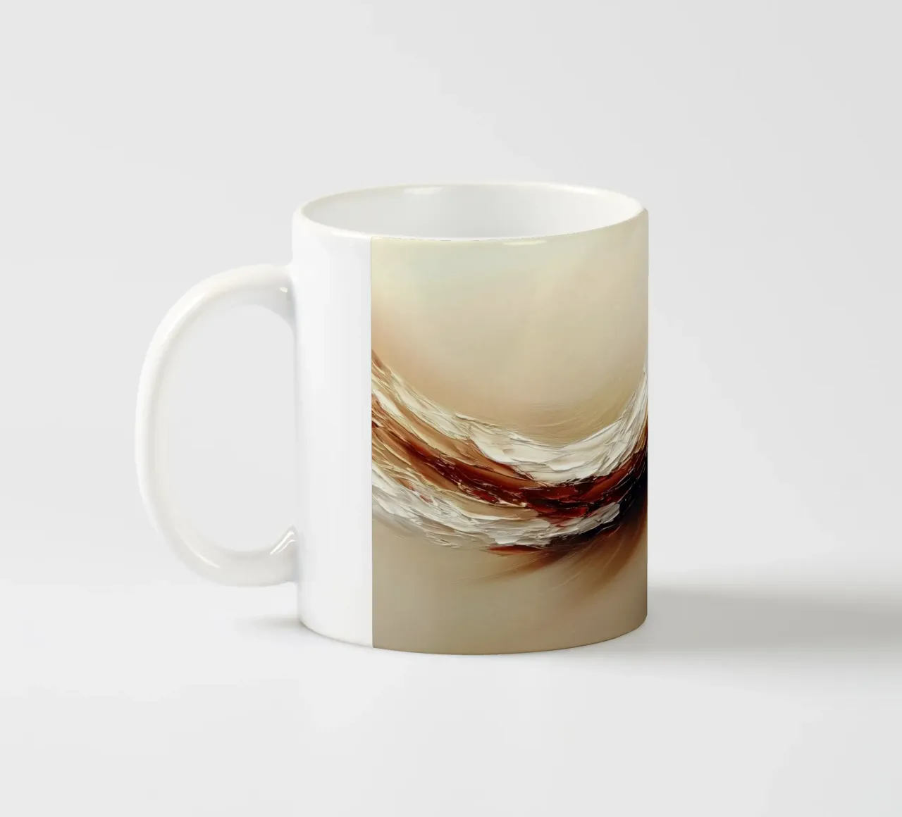 Abstract wave ceramic mug by Imagine