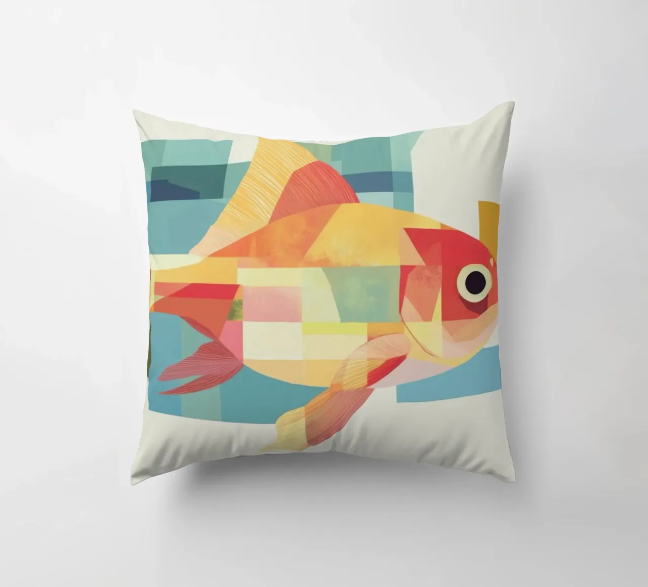 Abstract fish decorative cushion by Imagine