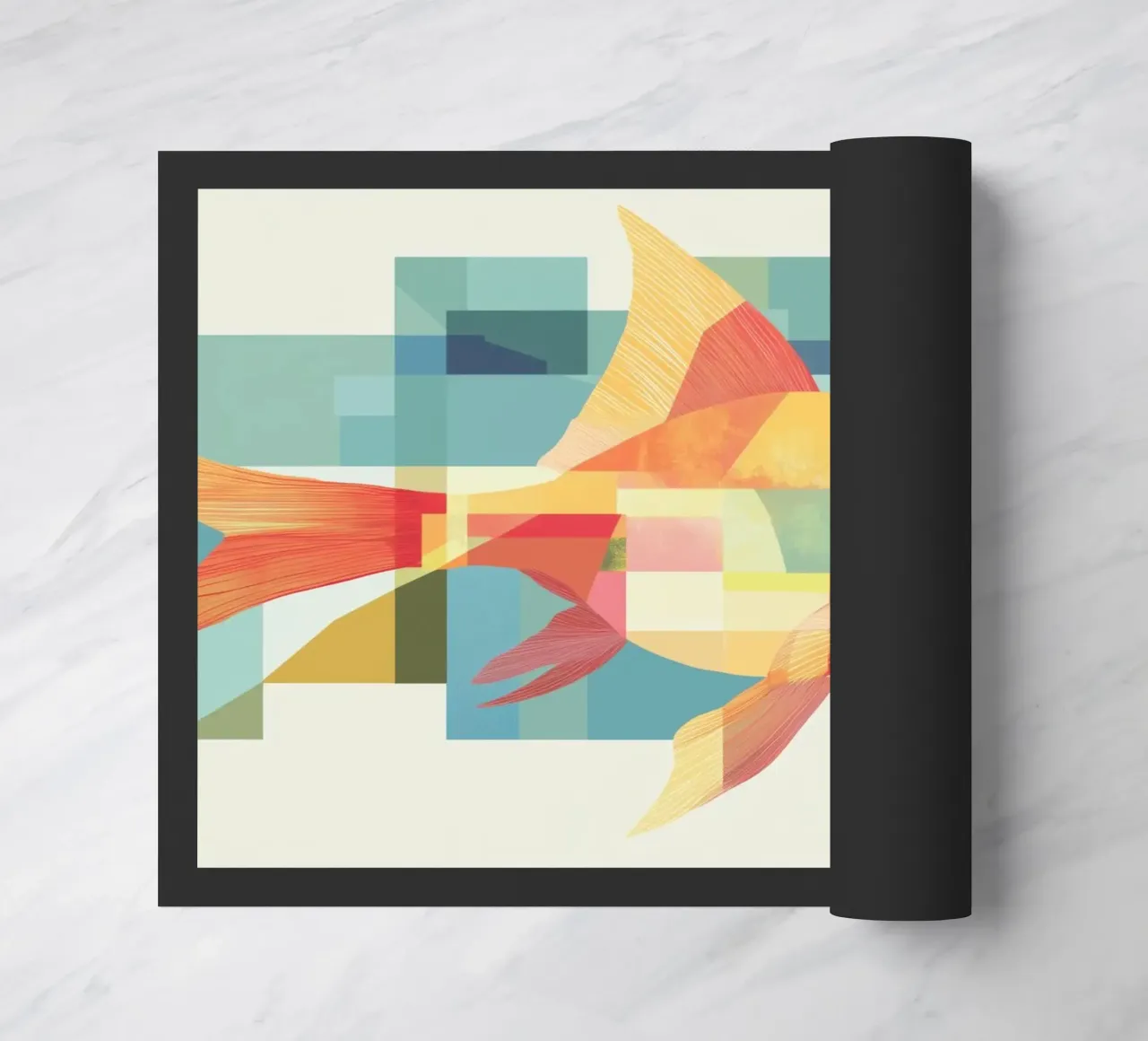 Abstract fish doormat by Imagine