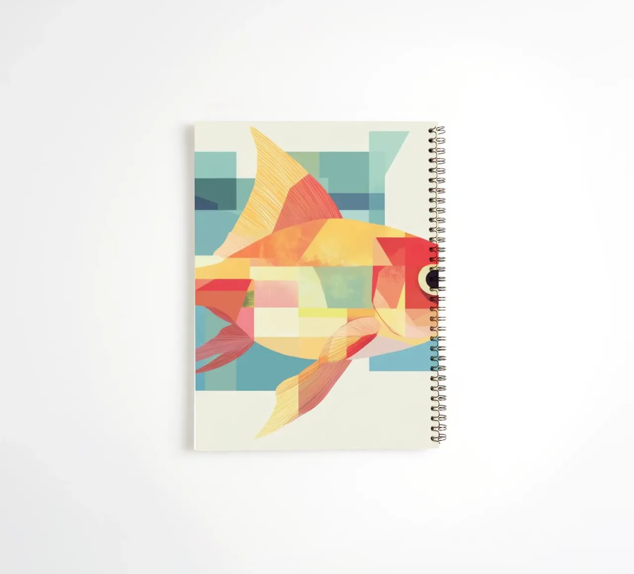 Abstract fish spiral notebook by Imagine