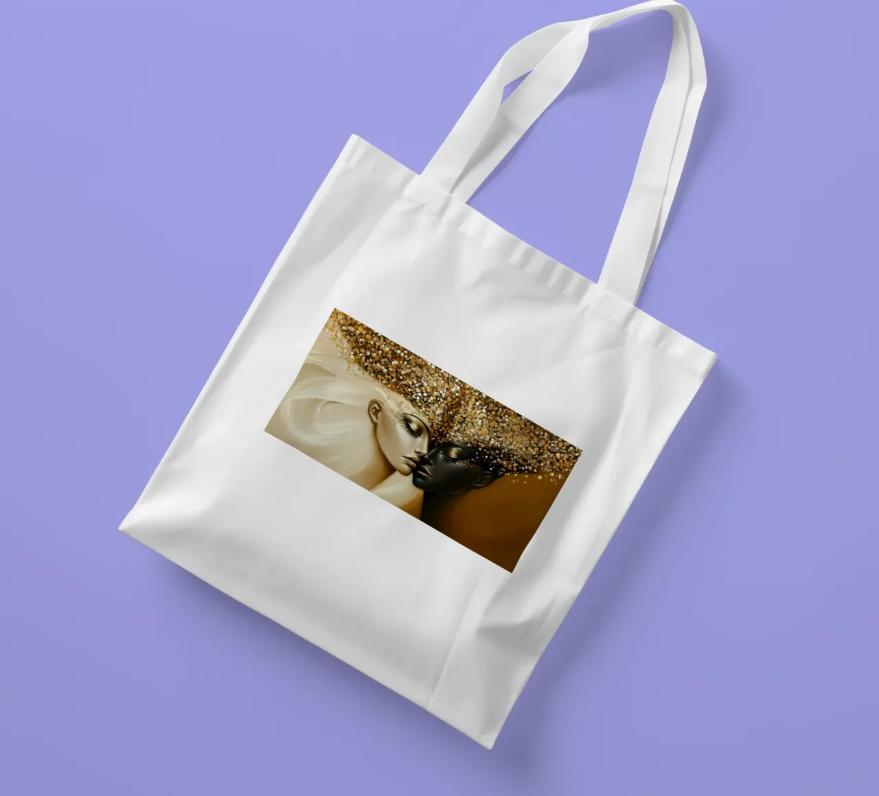 Bianco e nero borsa in juta da Imagine