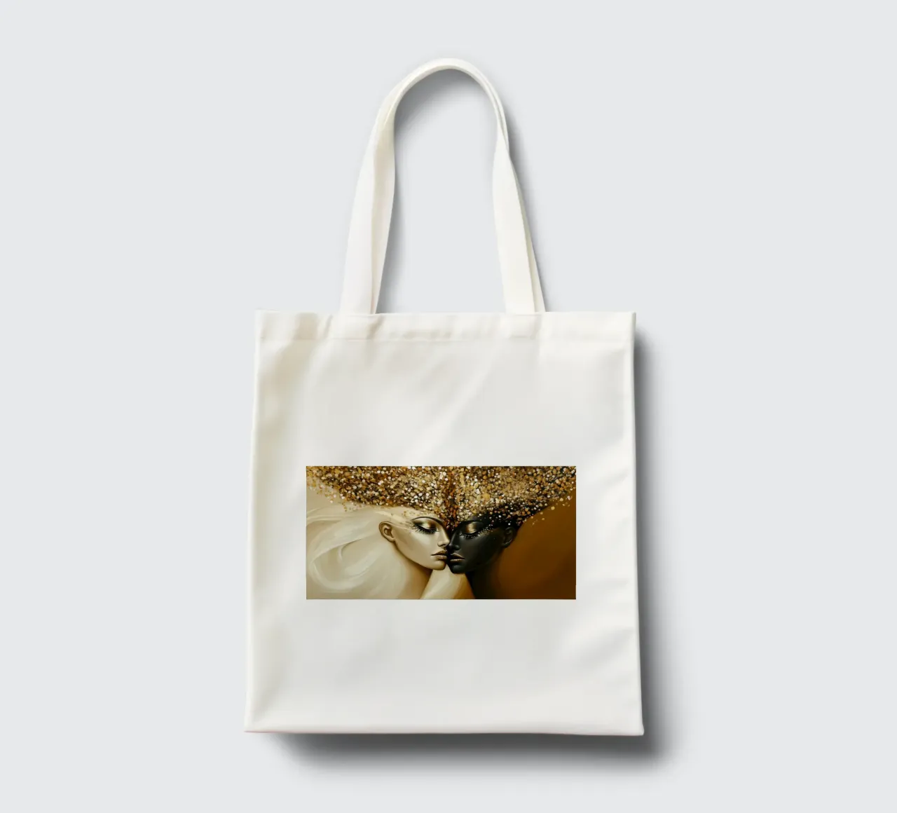 Bianco e nero borsa in juta da Imagine