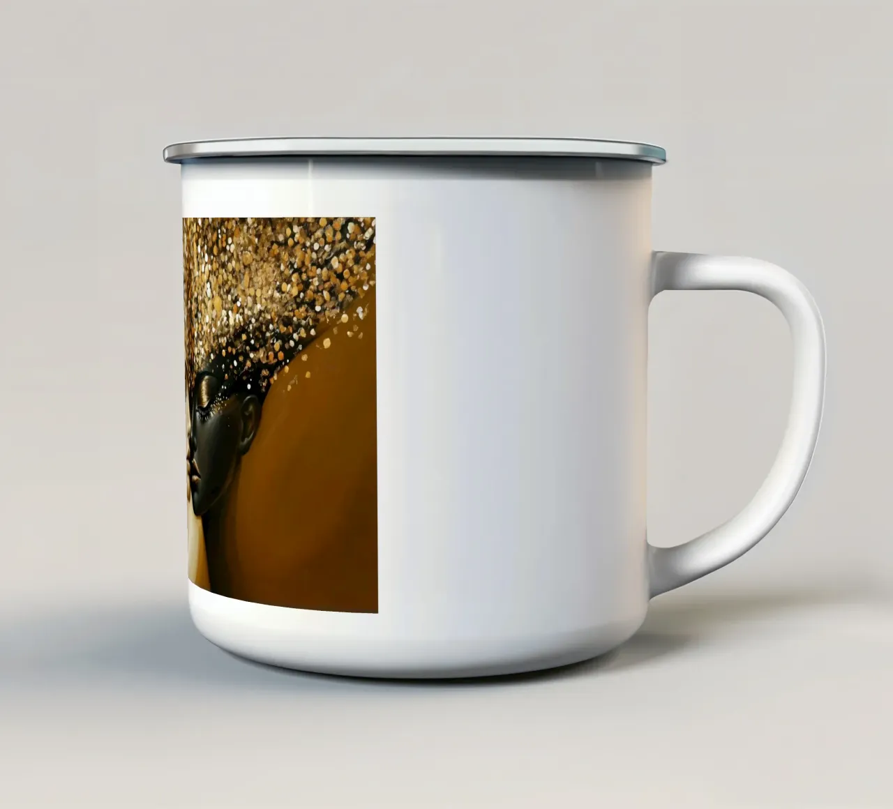 Bianco e nero tazza in smalto da Imagine