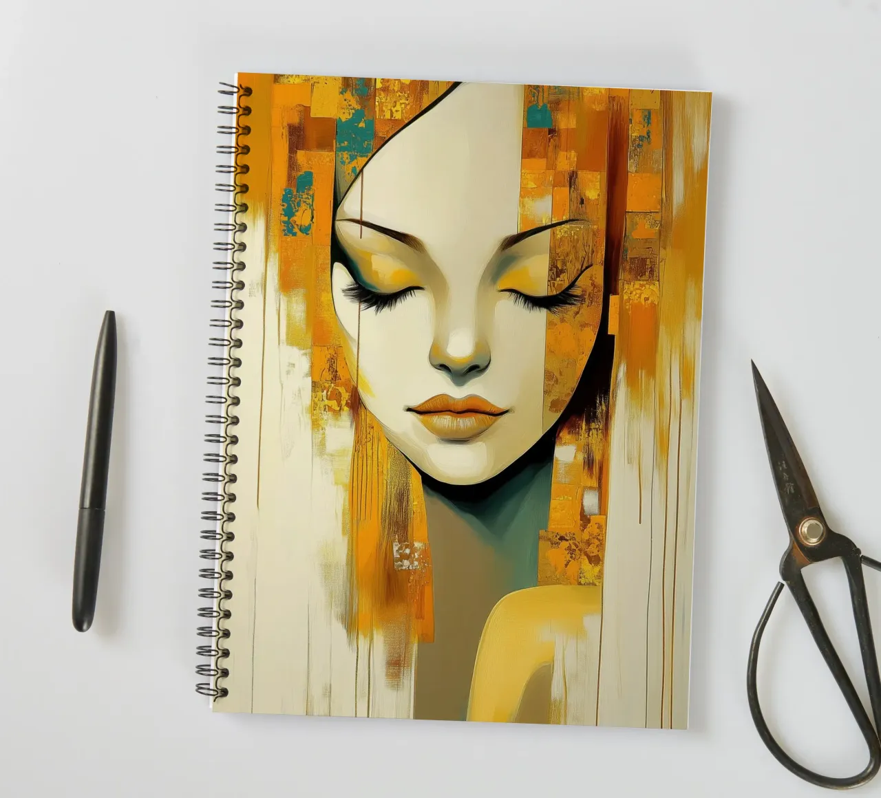 Femme abstraite carnet à spirale de Imagine
