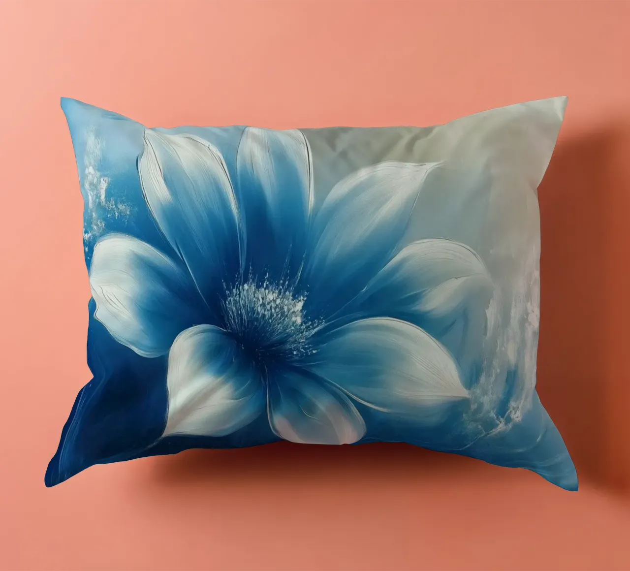 Fiore dai colori blu cuscino da Imagine