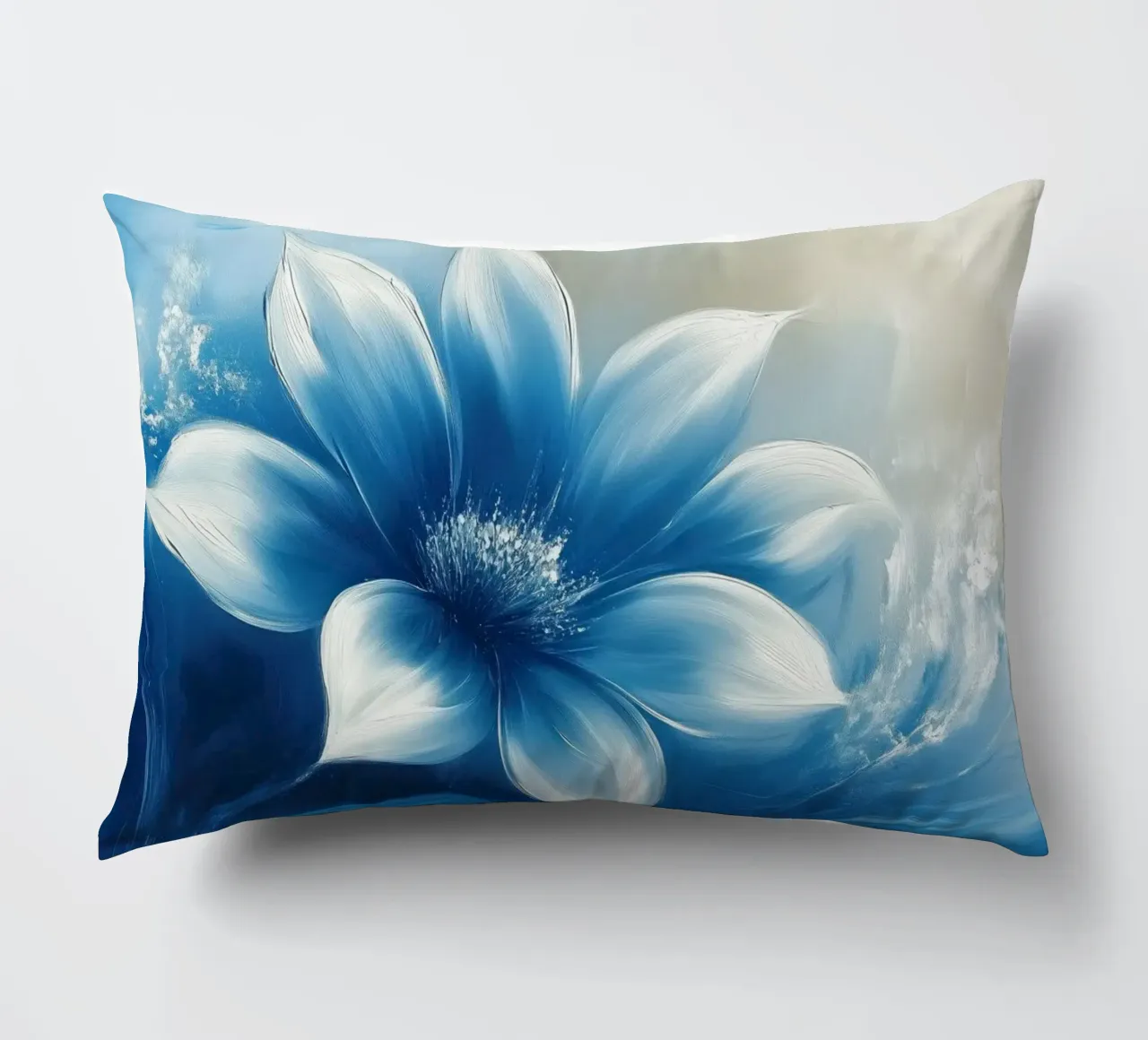 Fiore dai colori blu cuscino da Imagine