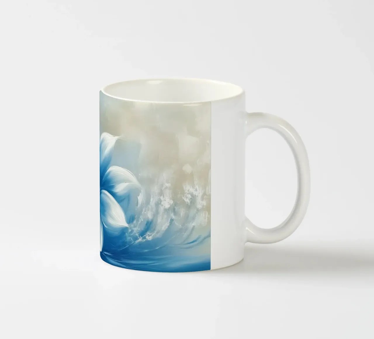 Fiore dai colori blu tazza in ceramica da Imagine