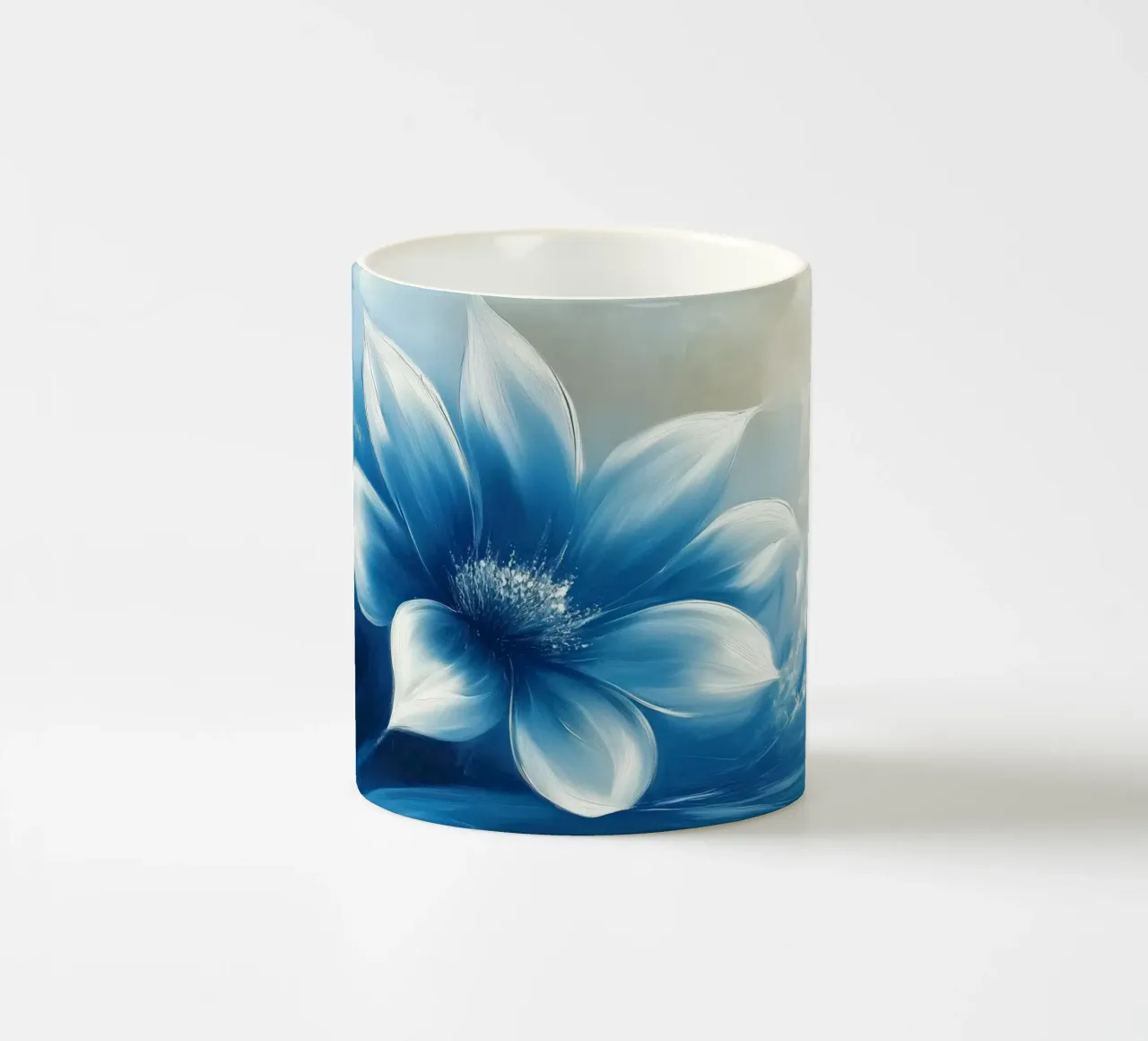 Fiore dai colori blu tazza in ceramica da Imagine