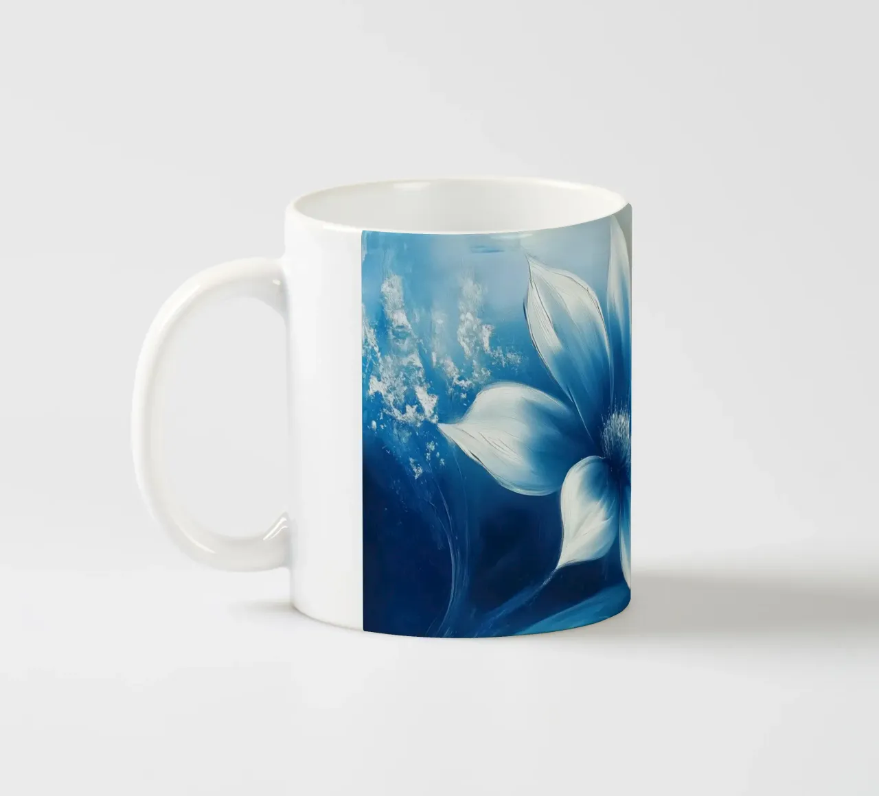 Fiore dai colori blu tazza in ceramica da Imagine