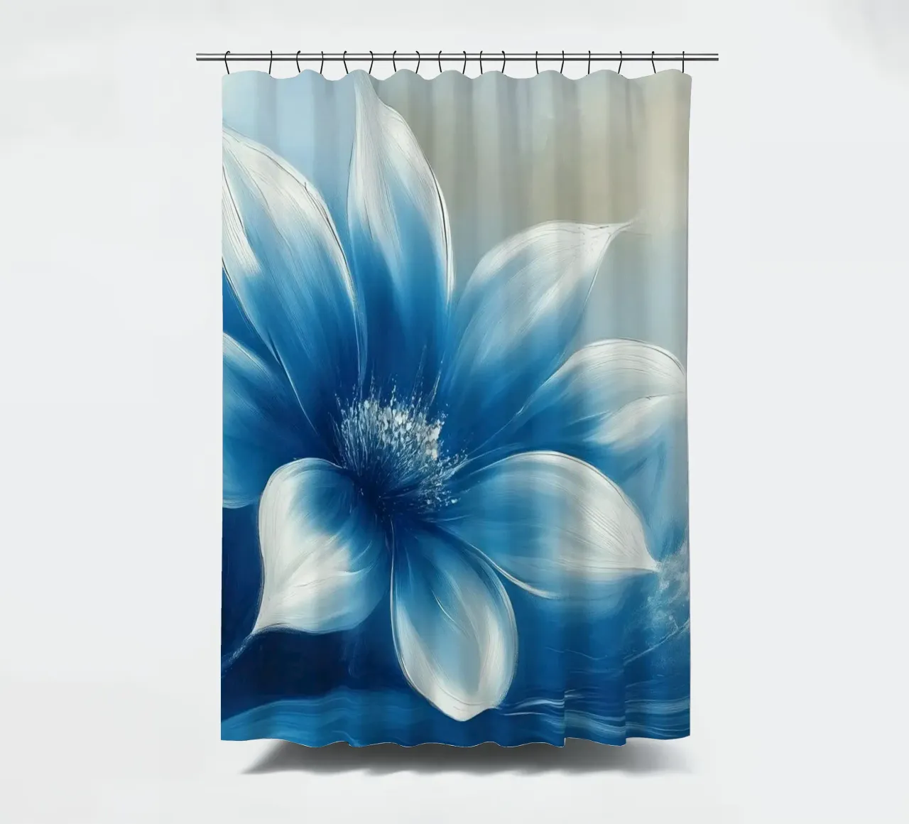 Flower in blue colours shower curtain by Imagine