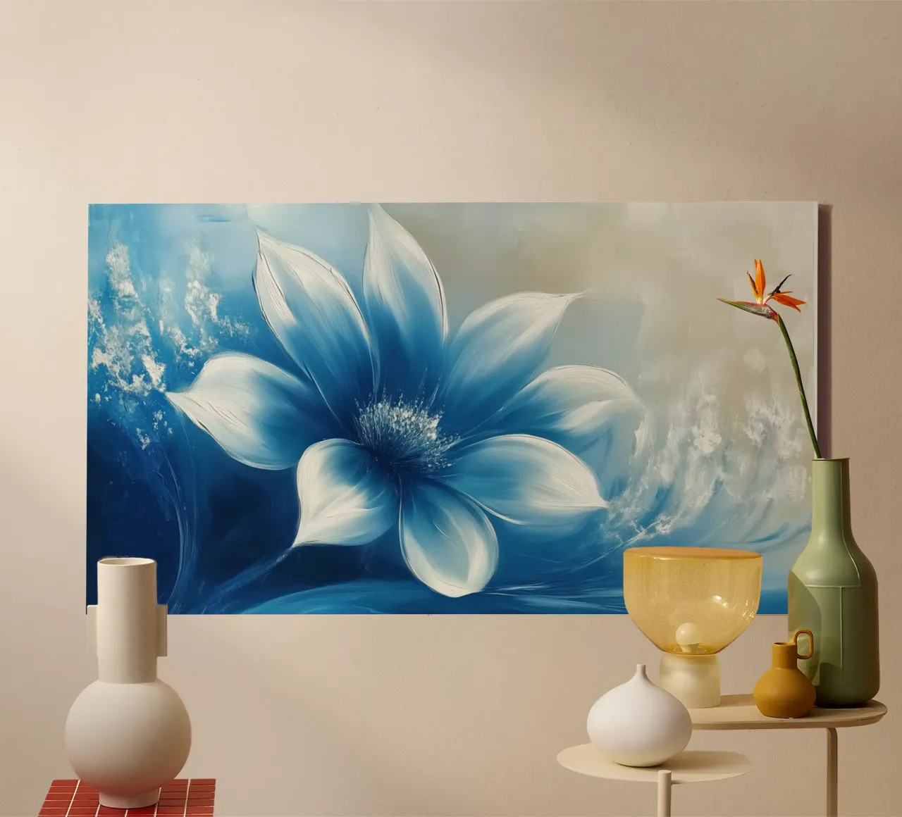 Flower in blue colours canvas by Imagine