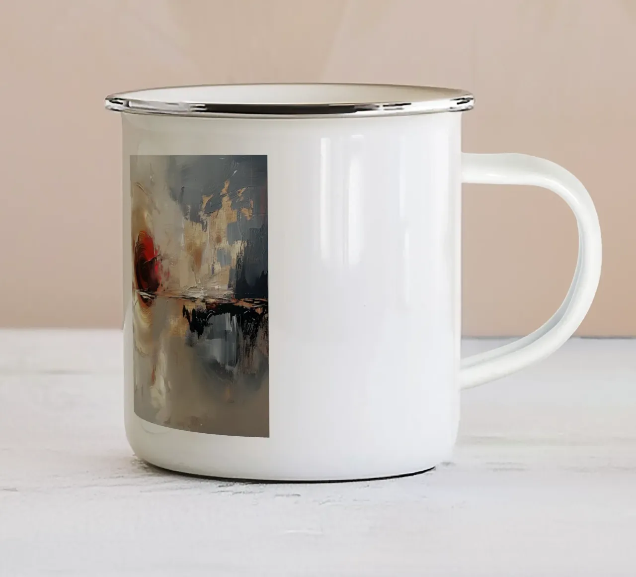 Forma rotonda astratta tazza in smalto da Imagine