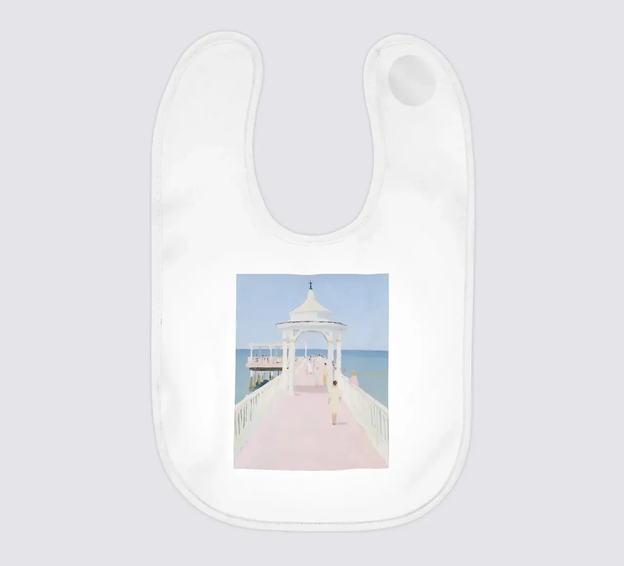 Seaside Print, Strand Poster, Retro Print Babylätzchen von Little Lila