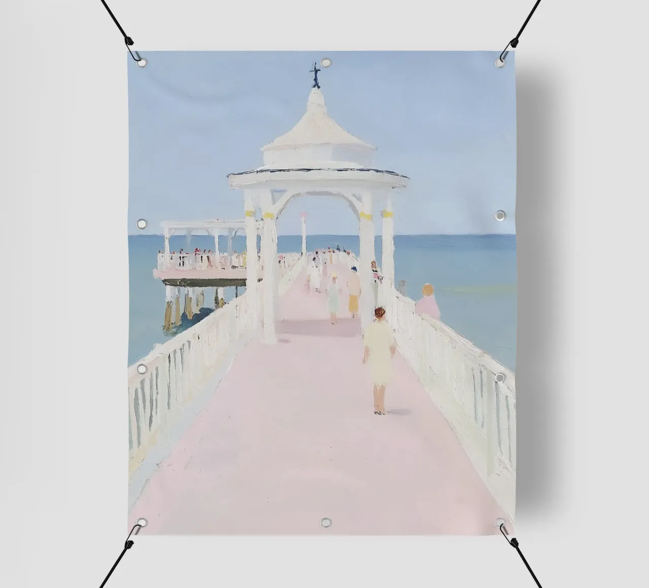 Seaside Print, Strand Poster, Retro Print PVC Plane von Little Lila