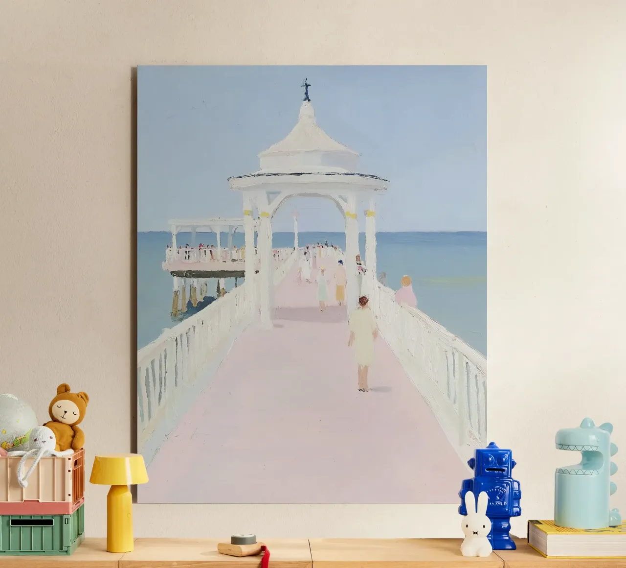 Seaside Print, Beach Poster, Retro Print alu-dibond by Little Lila
