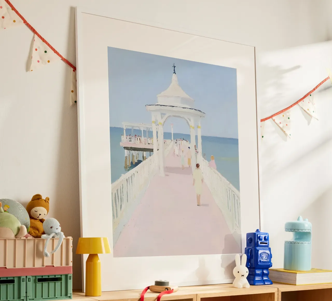 Seaside Print, Strand Poster, Retro Print Hahnemühle von Little Lila
