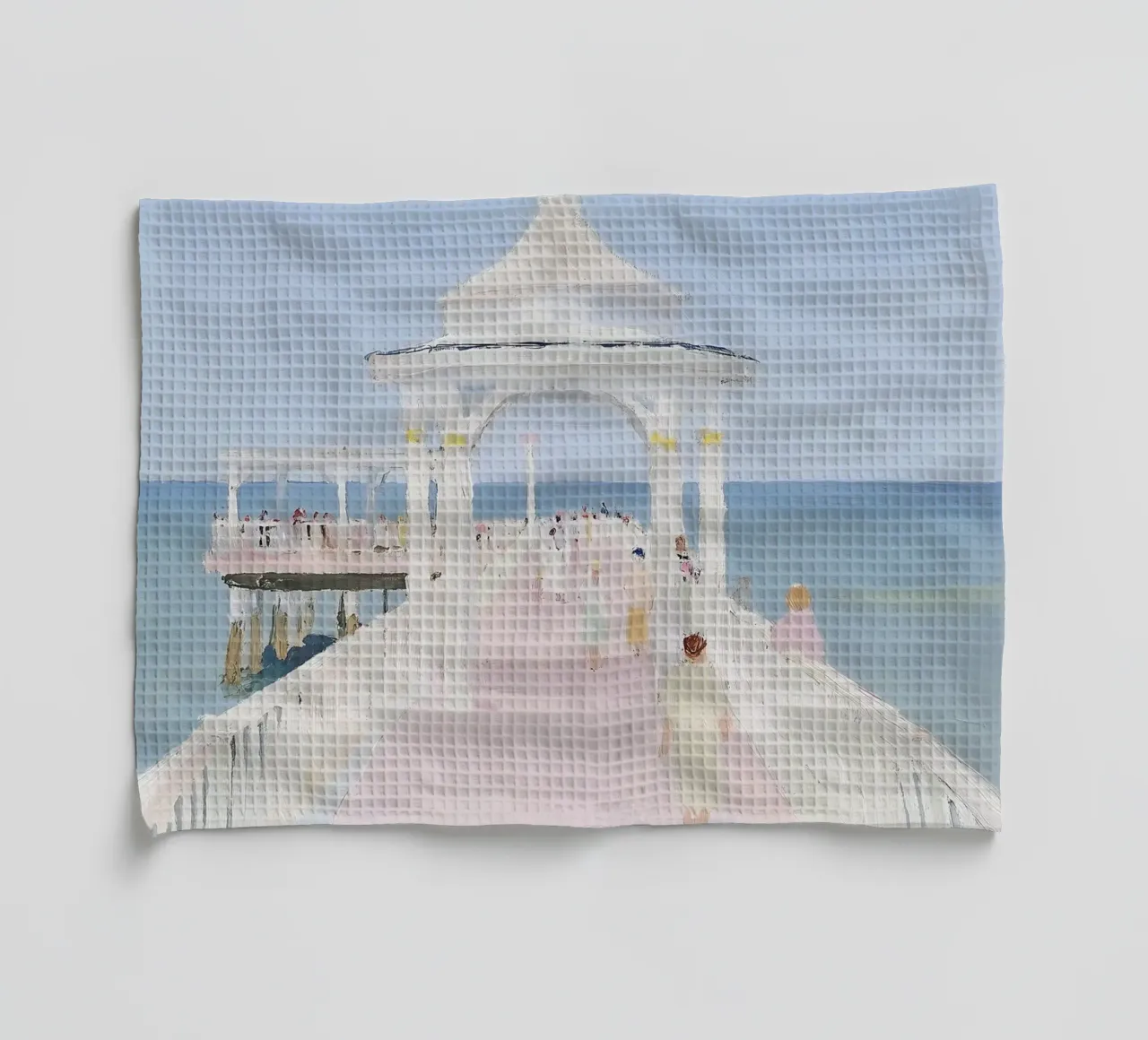 Seaside Print, Strand Poster, Retro Print Geschirrtuch von Little Lila