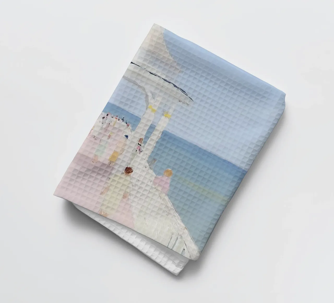 Seaside Print, Strand Poster, Retro Print Geschirrtuch von Little Lila