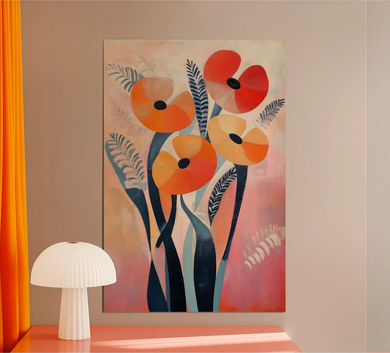 Abstract poppies hahnemühle by Imagine