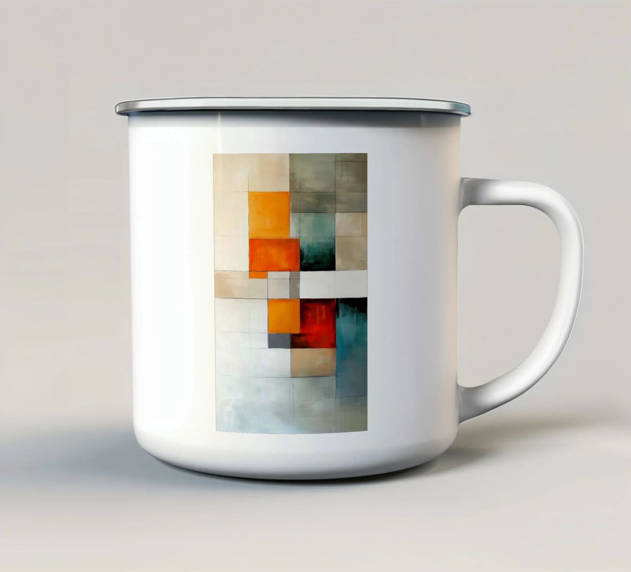 Rettangoli astratti tazza in smalto da Imagine