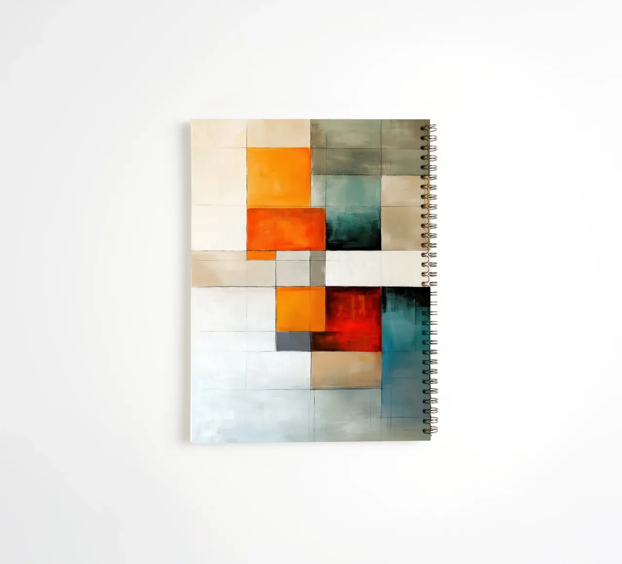 Abstract rectangles spiral notebook by Imagine