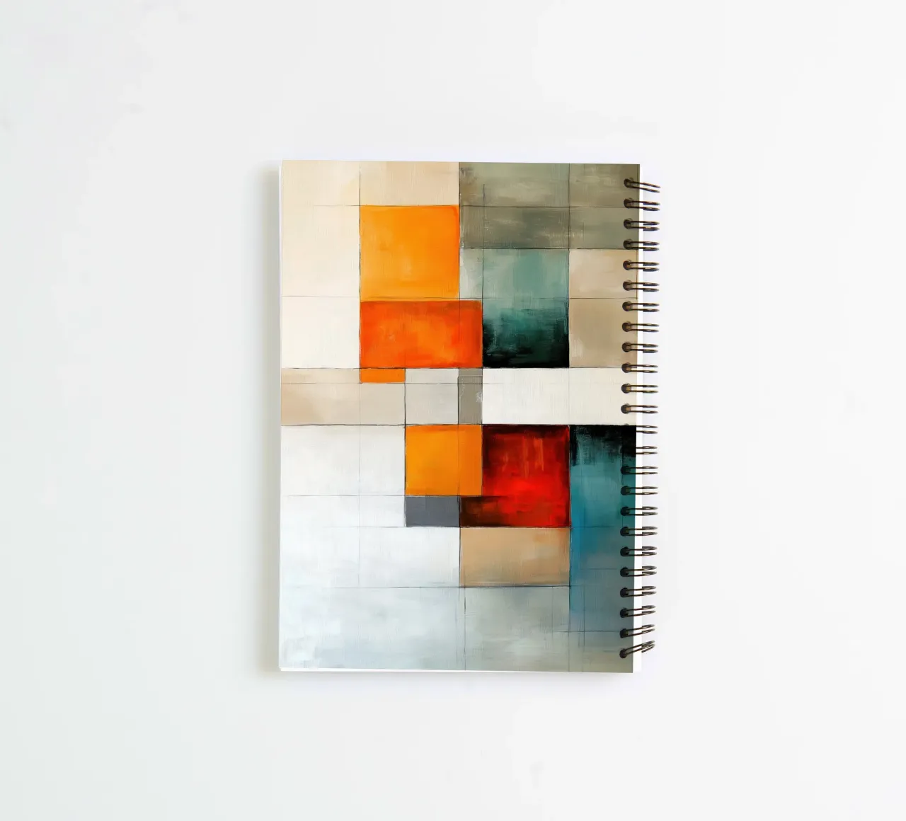 Abstract rectangles spiral notebook by Imagine