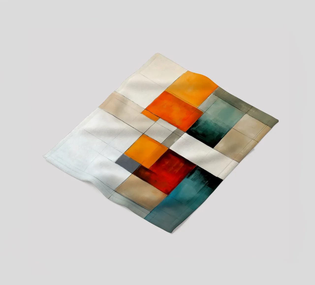 Abstract rectangles fleece blanket by Imagine