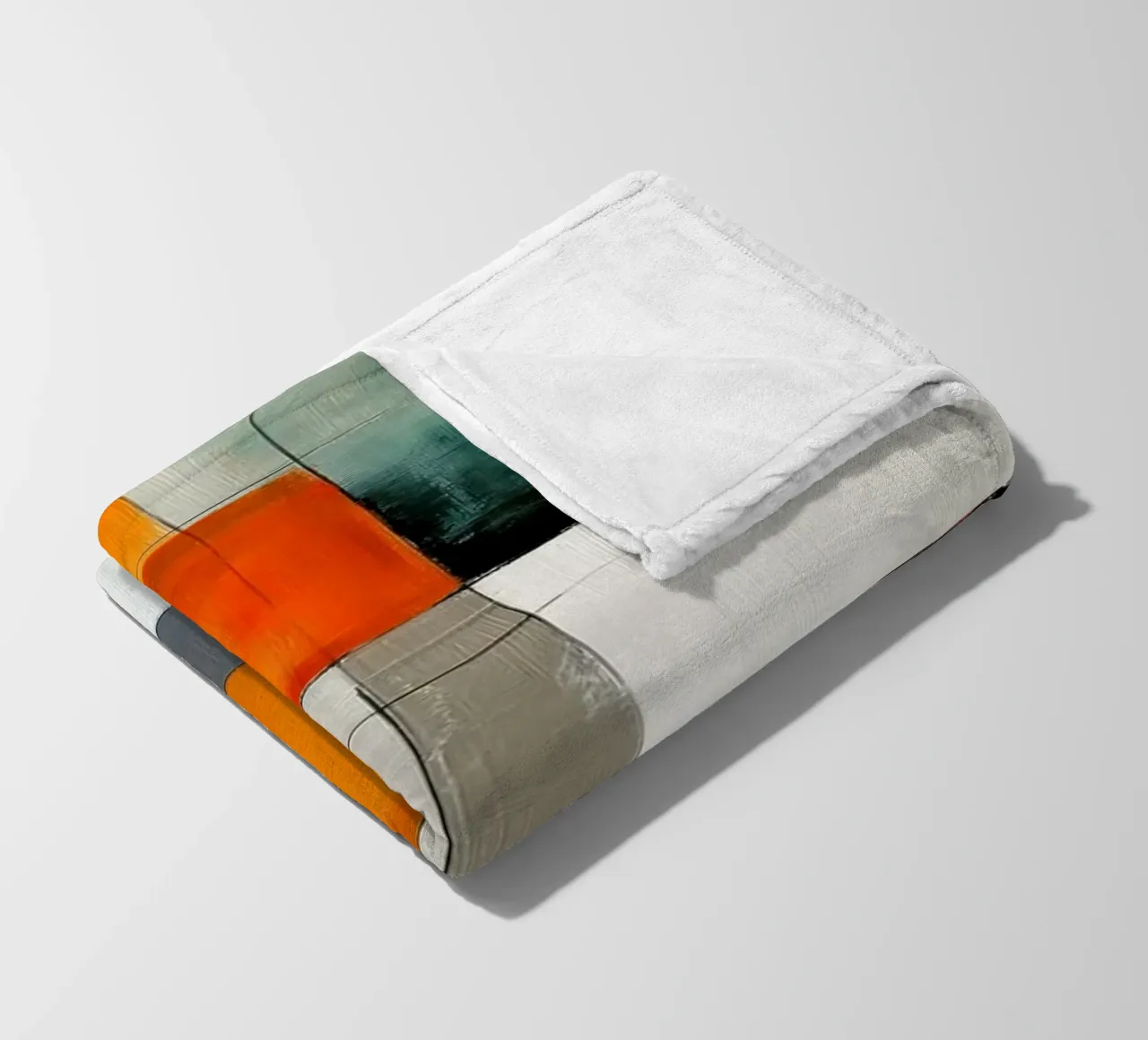 Abstract rectangles fleece blanket by Imagine