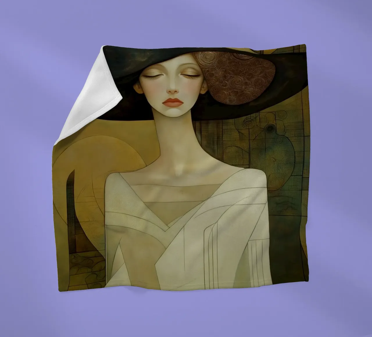Donna con cappello coperta in pile da Imagine