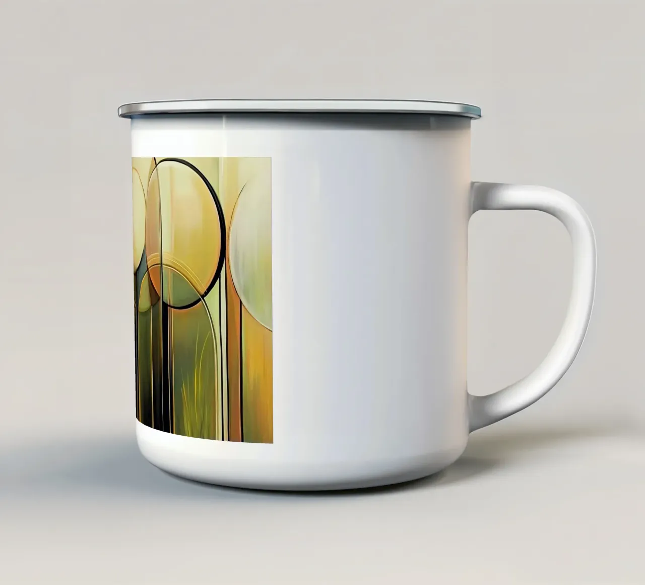 Fiori astratti tazza in smalto da Imagine