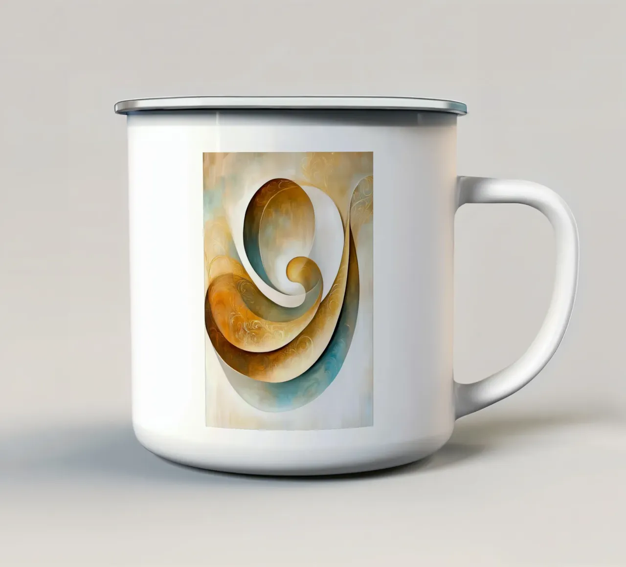 Abstracte vorm emaille mok van Imagine