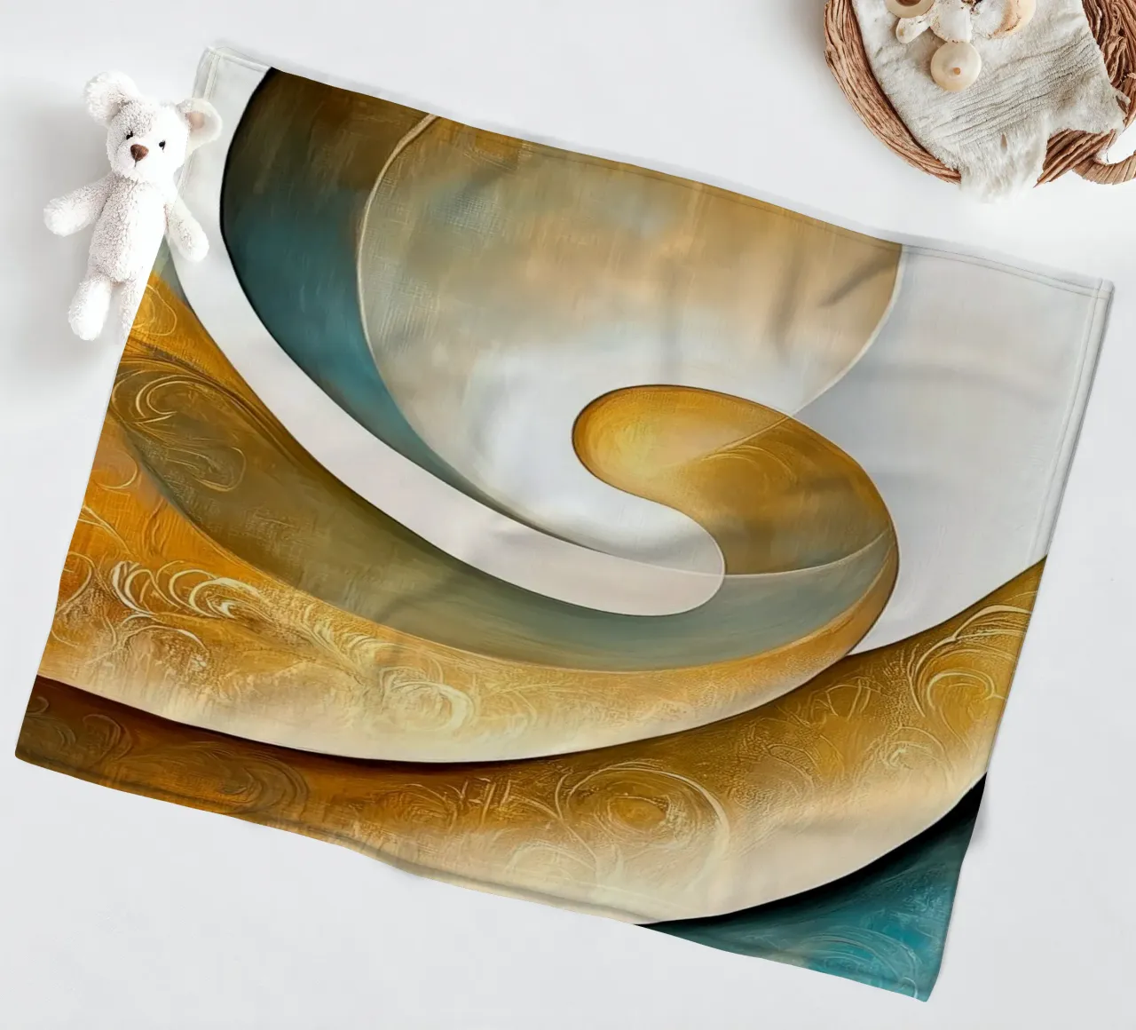 Abstract form fleece blanket by Imagine