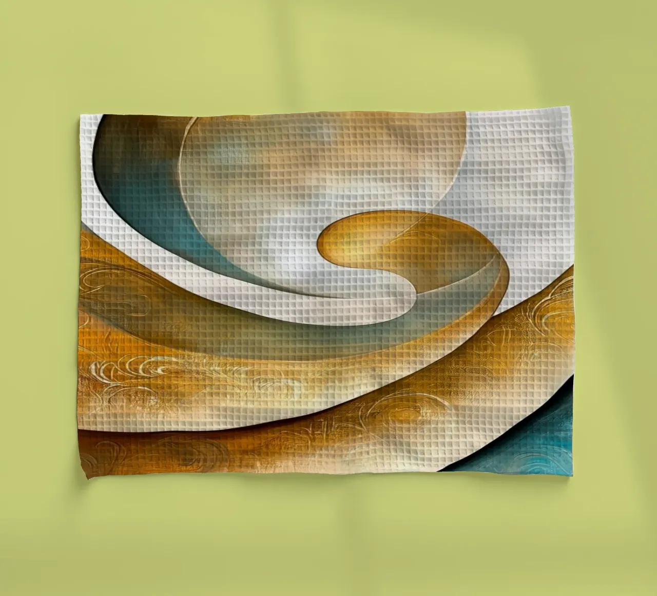 Abstract form tea towel by Imagine
