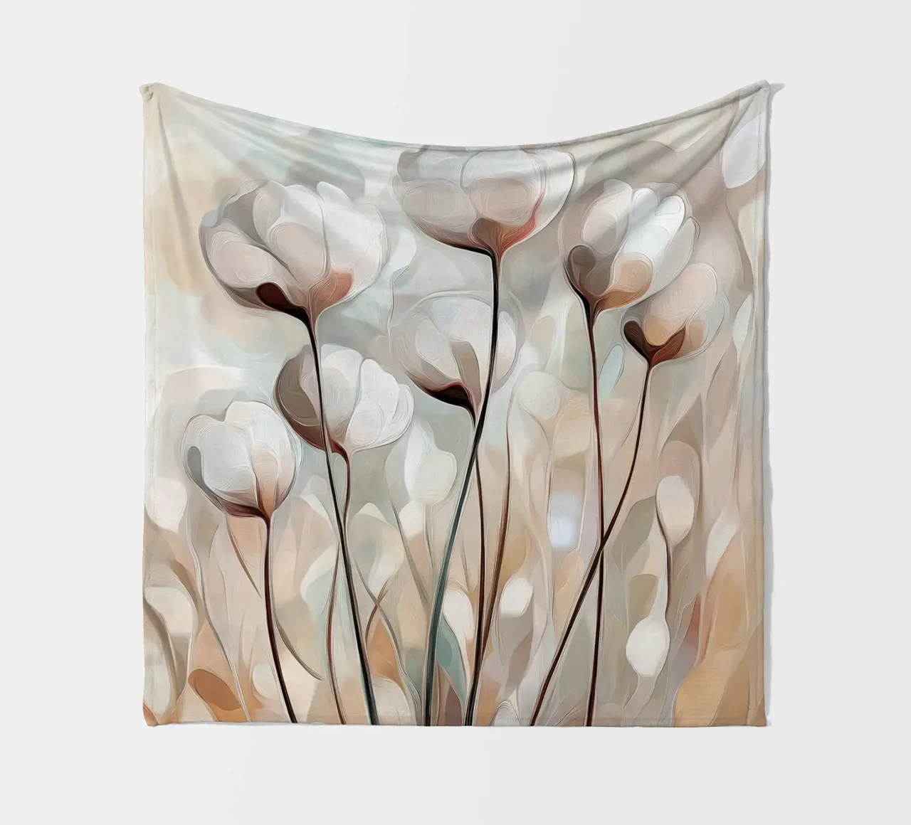 Fiori astratti coperta in pile da Imagine
