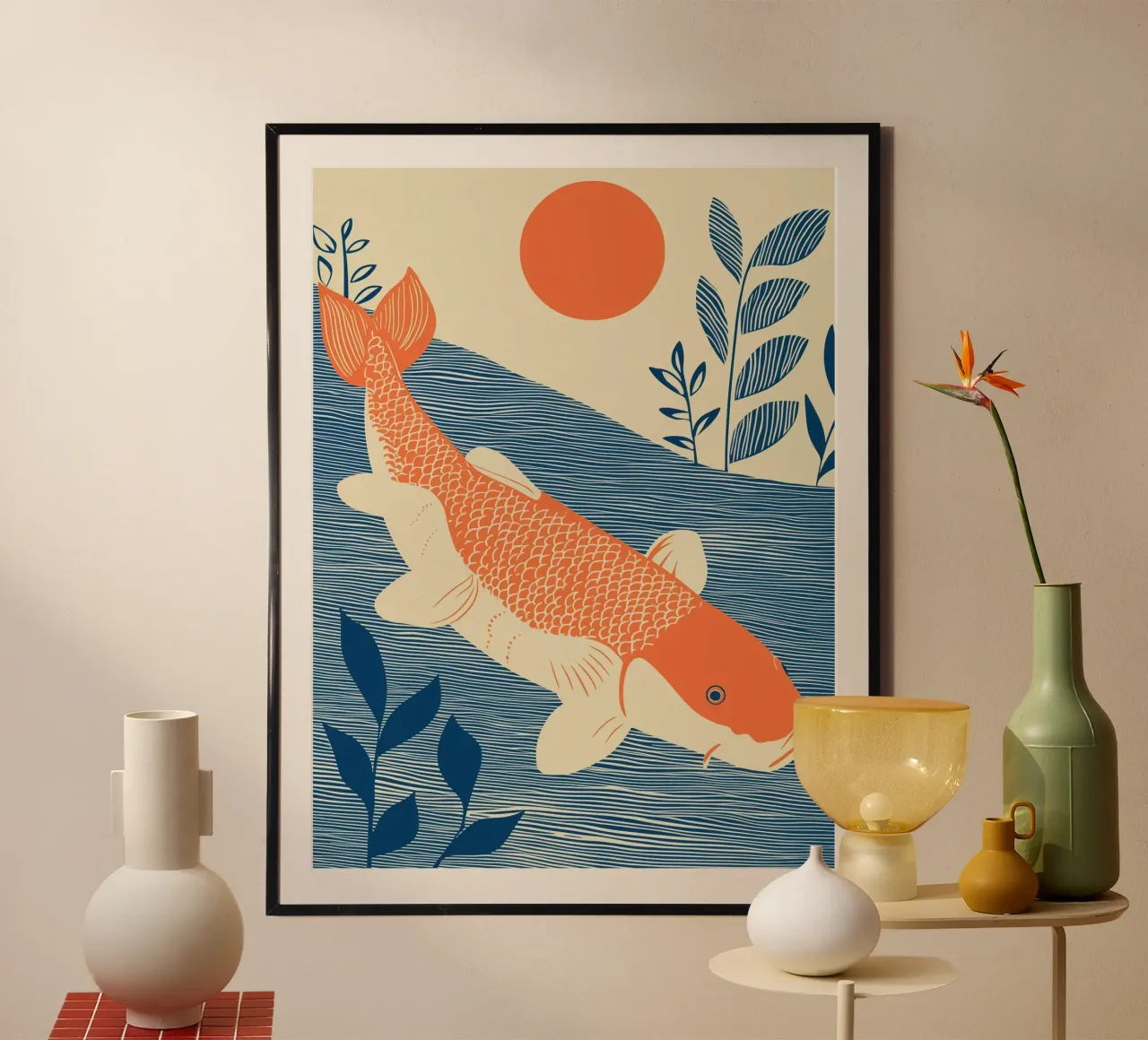 Boho Koi giapponese | Line Art carta hahnemühle da Autofocus
