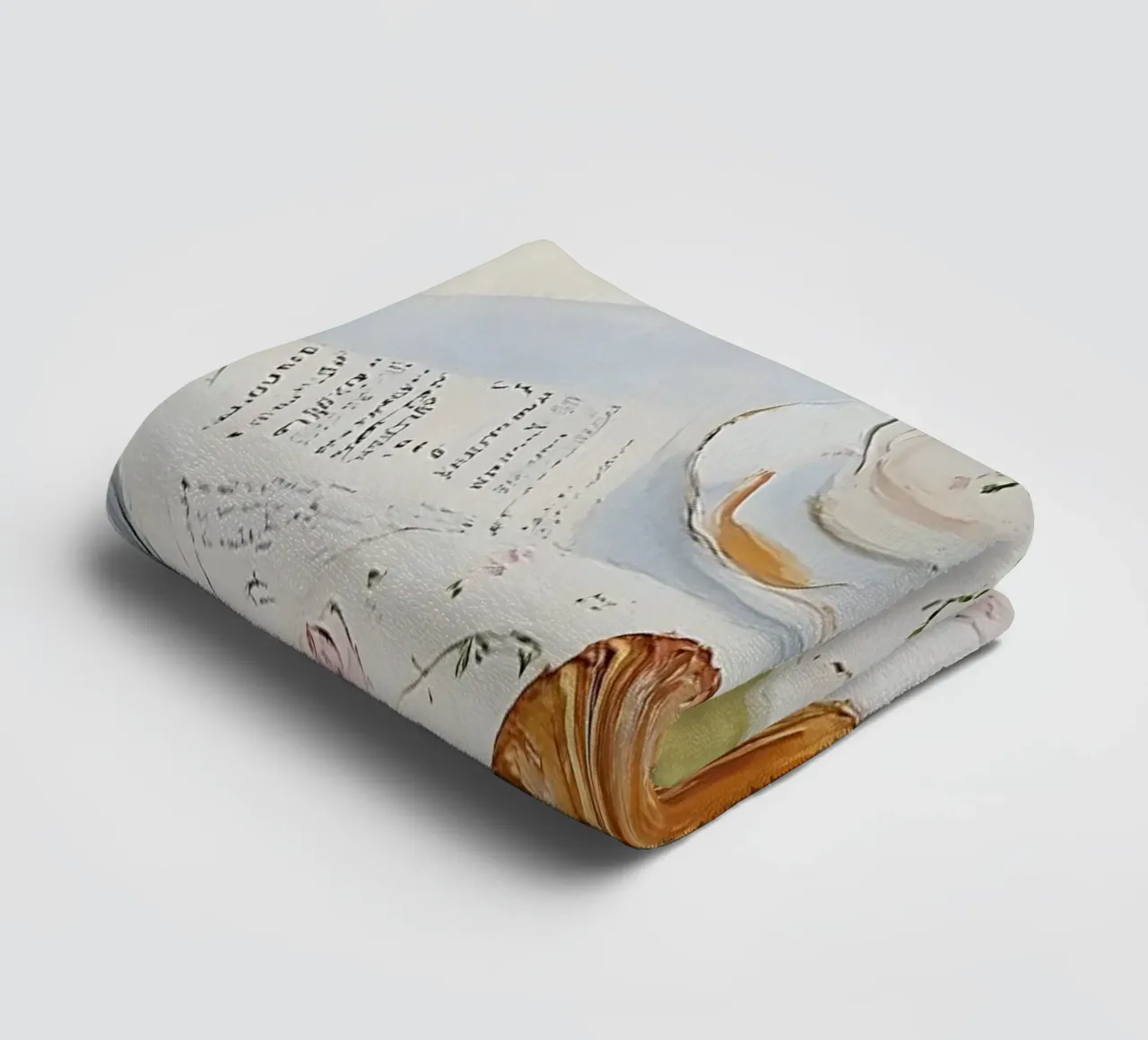 Poster per la colazione con croissant e caffè espresso asciugamano da bagno da Little Lila