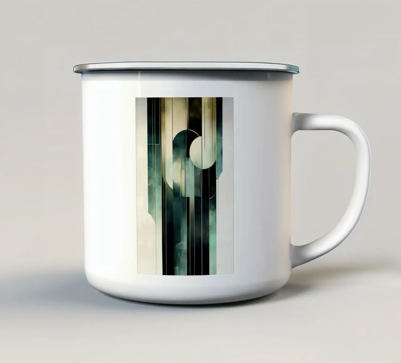 Verde astratto tazza in smalto da Imagine