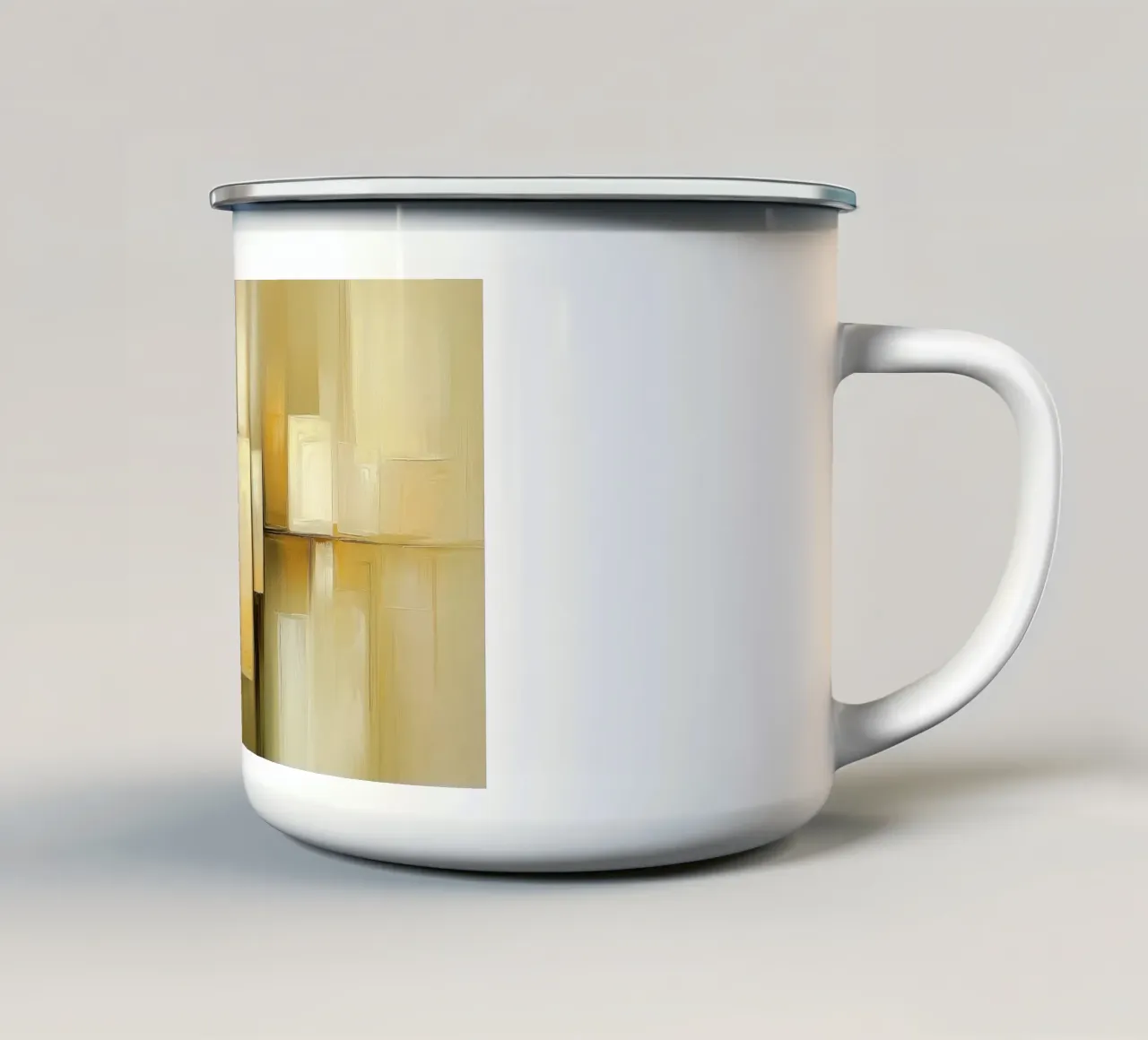 Astratto nei colori del miele tazza in smalto da Imagine