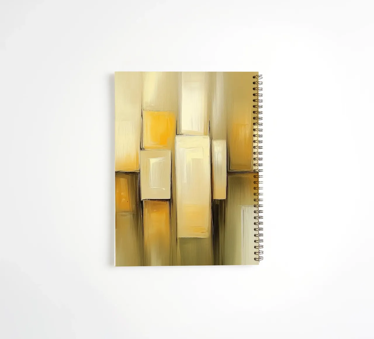 Abstract in honey colours spiral notebook by Imagine