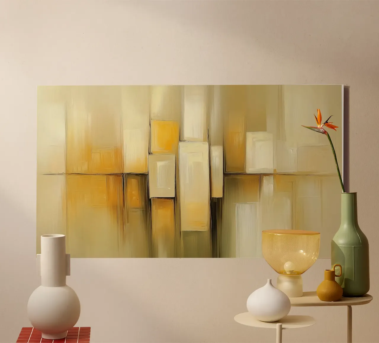 Abstract in honey colours canvas by Imagine