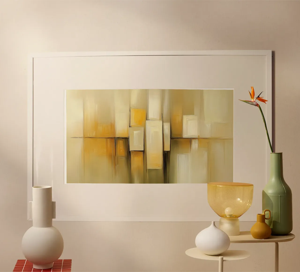 Abstract in honey colours hahnemühle by Imagine