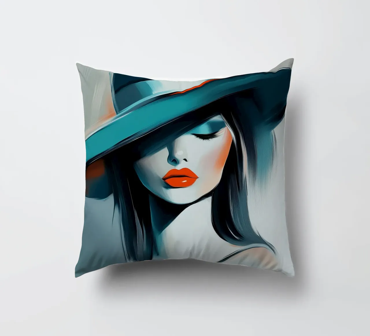 Donna con cappello cuscino da Imagine