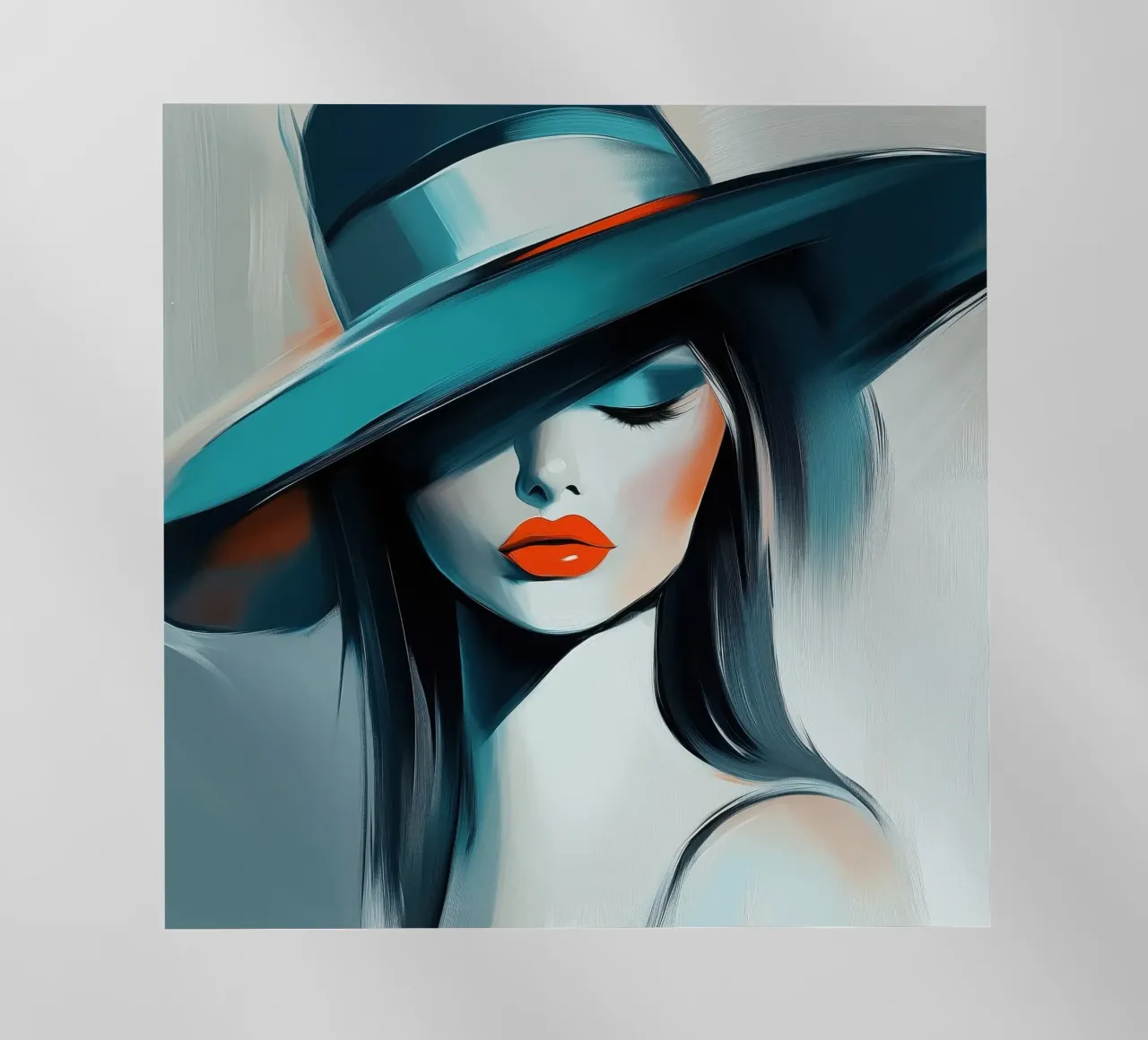 Donna con cappello pellicola backlit da Imagine
